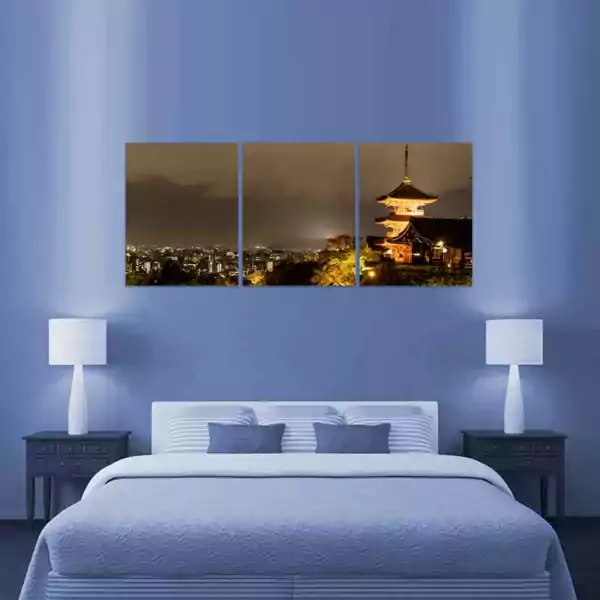 canvas di kyoto in camera da letto